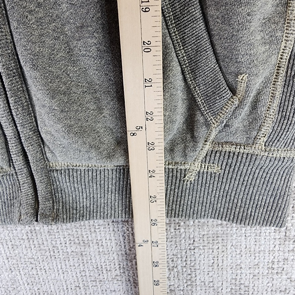American Eagle Outfitters Hoodie Mens M Gray Full Zip Fleece Vintage 1977 - Picture 6 of 13